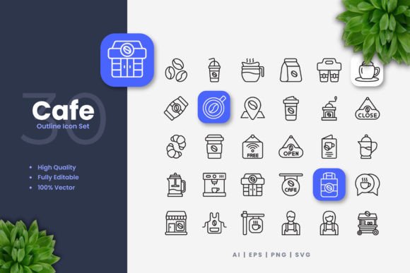 Cafe Icons: Essential Visuals for Your Creative Projects