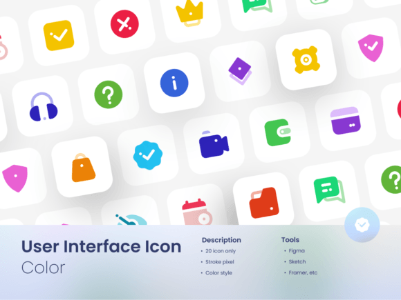 Elevate Your Designs with the User Interface Icon Set Colored Style