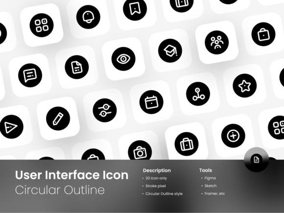 Enhancing Digital Experiences with a User Interface Icon Set Circular Outline
