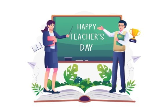 Modern Teachers' Day Illustration for Creative Projects