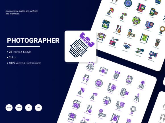 Styling Visual Projects with a Fresh Photographer Icon Pack