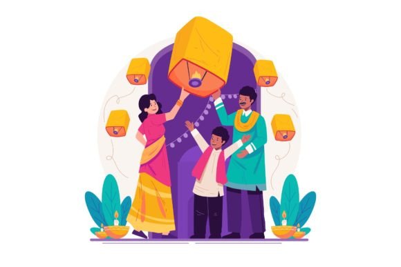 Symbolizing Hope: The Diwali Lantern Release Tradition