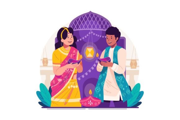 The Couple Holding Diya: A Symbol of Light, Love, and Modern Creative Expression