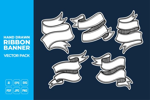The Hand Drawn Ribbon Banner Vector Pack 10: Your Go-To Toolkit for Authentic Visuals